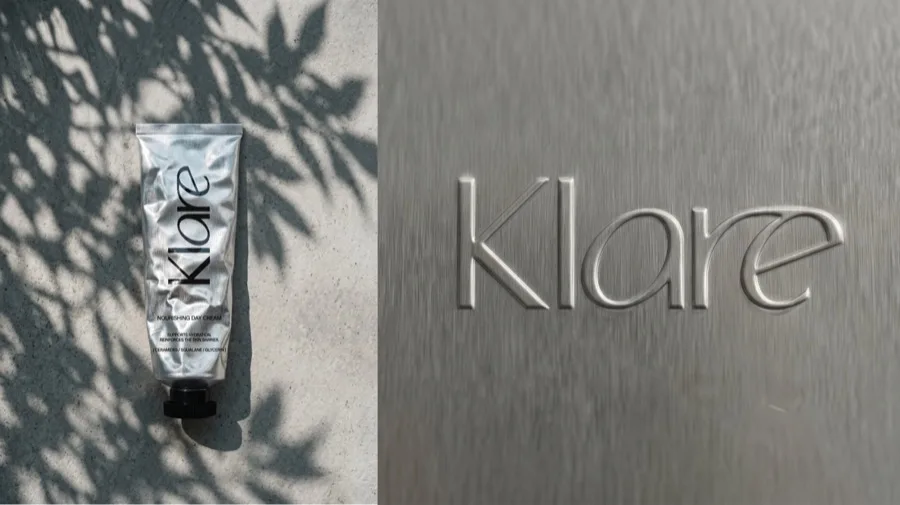 Klare skincare — packaging design and product range